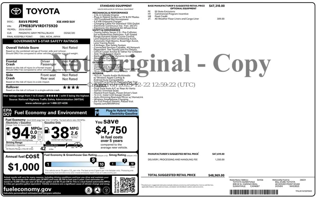 Florida Fine Cars - Used TOYOTA RAV4 PRIME 2024 ORLANDO XSE