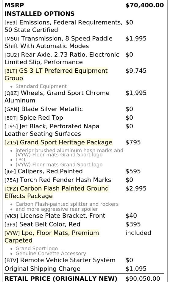 Florida Fine Cars - Used vehicle - CONVERTIBLE CHEVROLET CORVETTE 2019