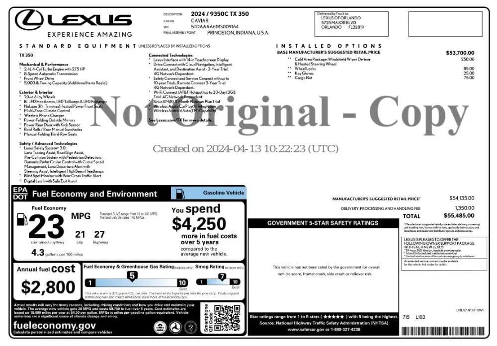 Florida Fine Cars - Used LEXUS TX 2024 MIAMI TX 350
