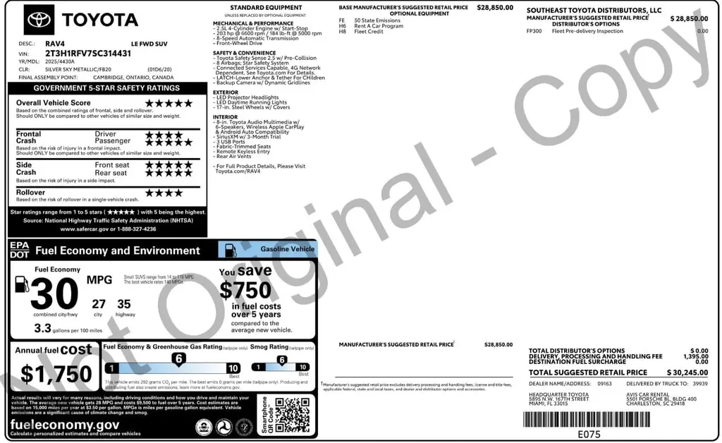 Florida Fine Cars - Used TOYOTA RAV4 2025 ORLANDO LE