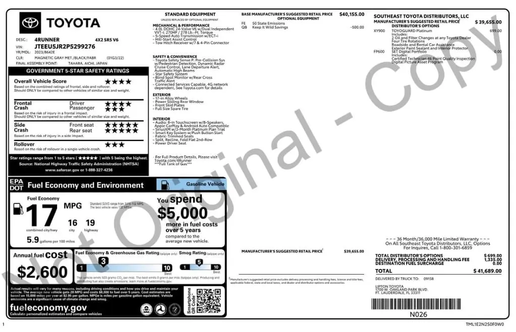 Florida Fine Cars - Used TOYOTA 4RUNNER 2023 MARGATE SR5