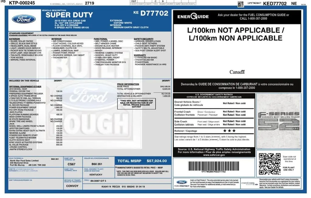 2019 FORD SUPER DUTY F-250 SRW XL photo 3