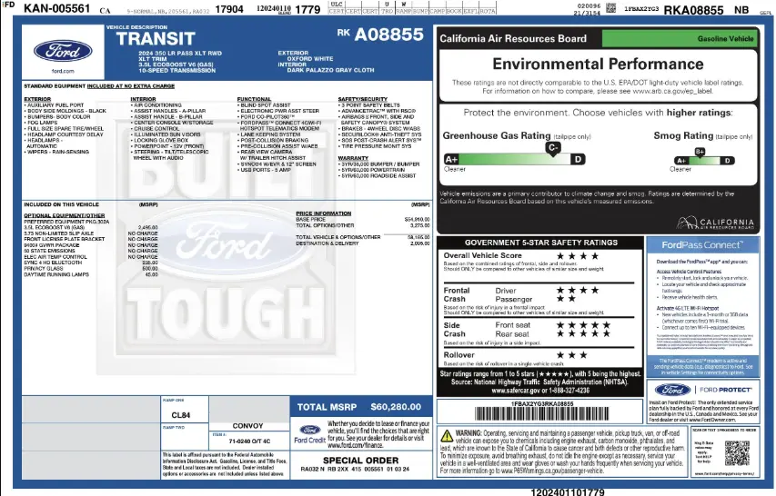 Florida Fine Cars - Used FORD TRANSIT PASSENGER WAGON 2024 WEST PALM XLT