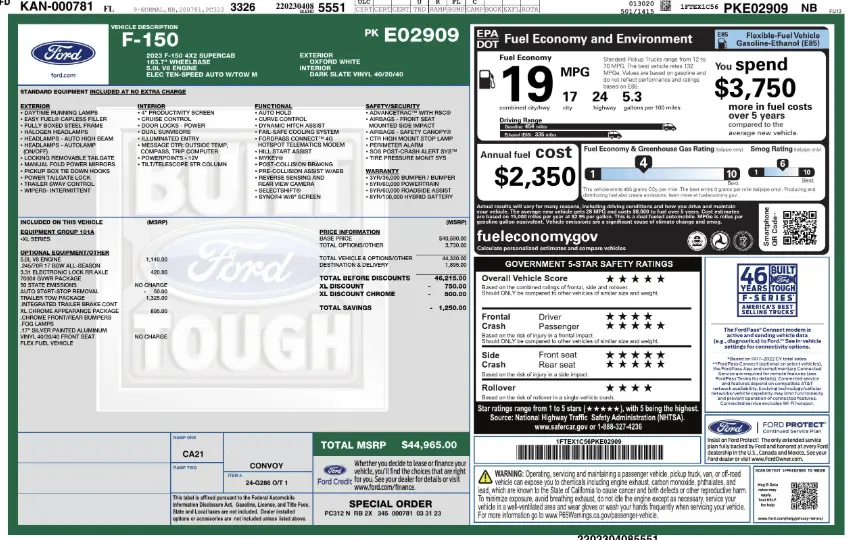 Florida Fine Cars - Used FORD F-150 2023 WEST PALM XL