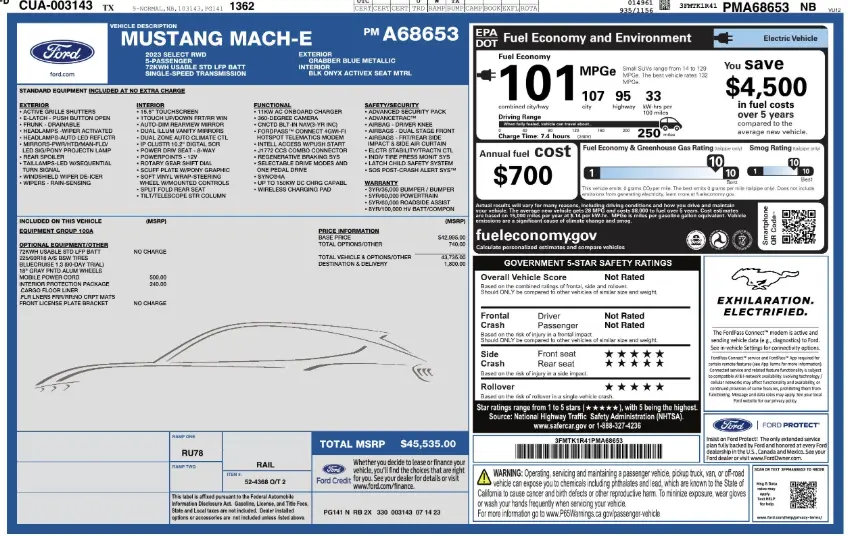 Florida Fine Cars - Used FORD MUSTANG MACH-E 2023 WEST PALM SELECT