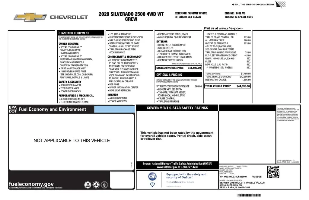 2020 CHEVROLET SILVERADO 2500HD WORK TRUCK photo 3