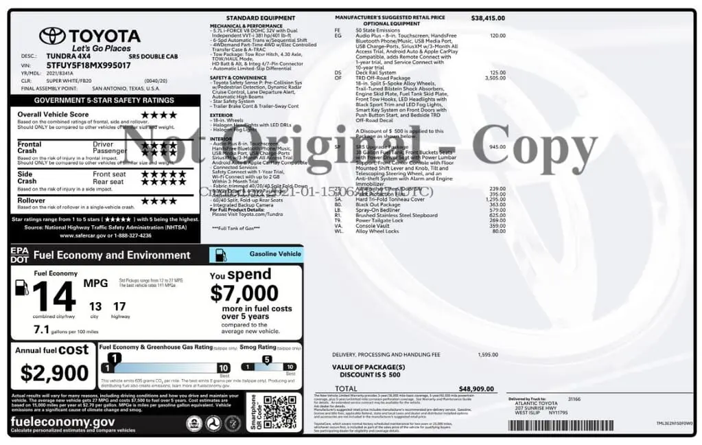 Florida Fine Cars - Used TOYOTA TUNDRA 4WD 2021 MIAMI SR5