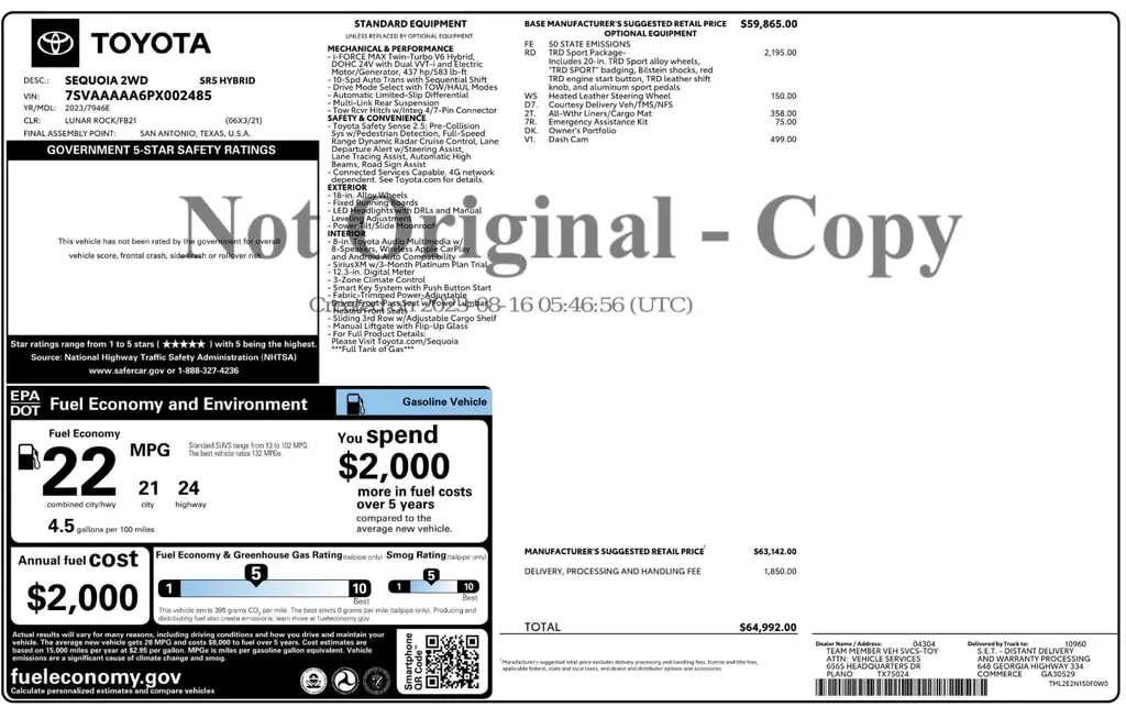 Florida Fine Cars - Used TOYOTA SEQUOIA 2023 ORLANDO SR5