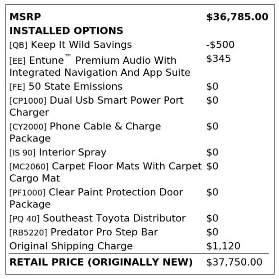 2019 TOYOTA 4RUNNER SR5 photo 3
