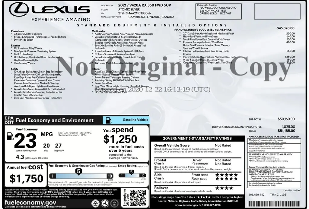 Florida Fine Cars - Used LEXUS RX 2021 ORLANDO RX 350