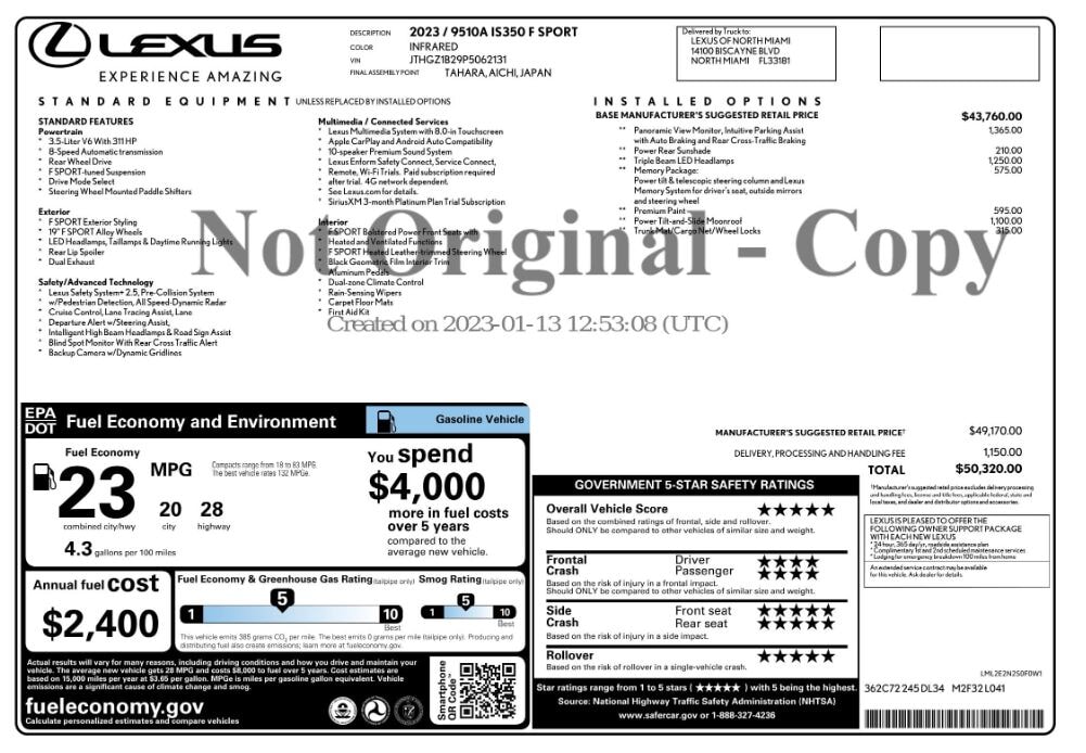 Florida Fine Cars - Used vehicle - SEDAN LEXUS IS 2023