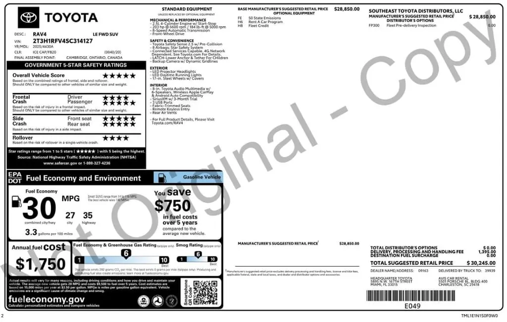 2025 TOYOTA RAV4 LE photo 3