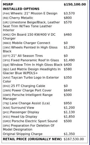 Florida Fine Cars - Used PORSCHE TAYCAN 2021 MIAMI TURBO