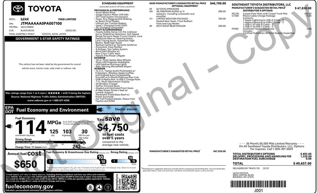 Florida Fine Cars - Used TOYOTA BZ4X 2023 ORLANDO LIMITED