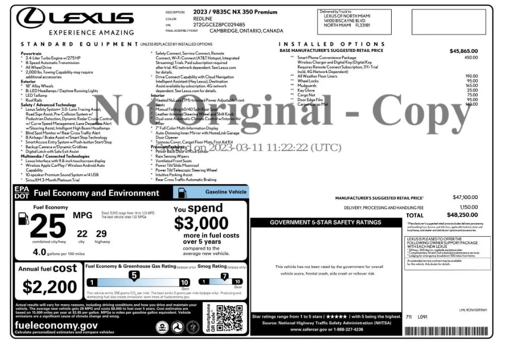 2023 LEXUS NX NX 350 PREMIUM photo 3