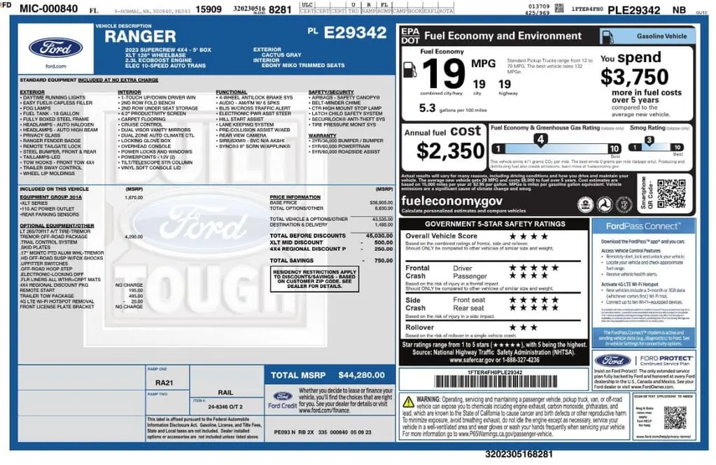 Florida Fine Cars - Used FORD RANGER 2023 MIAMI XLT