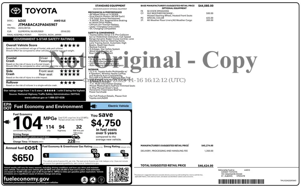 2023 TOYOTA BZ4X XLE photo 3