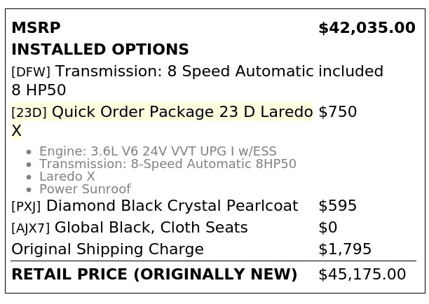 Florida Fine Cars - Used vehicle - SUV JEEP GRAND CHEROKEE 2023