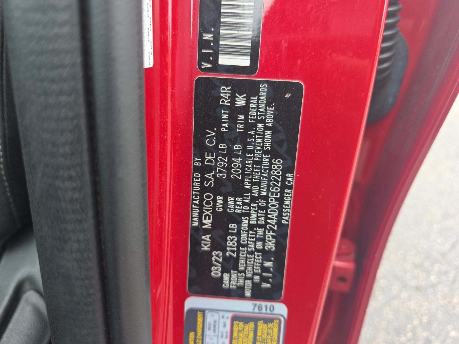 2023 KIA FORTE LXS photo 11
