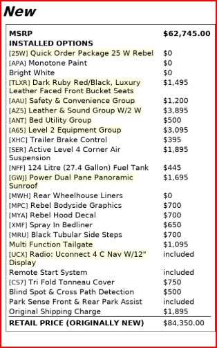 Car Connection Superstore - Used vehicle - TRUCK RAM 1500 CREW 2020