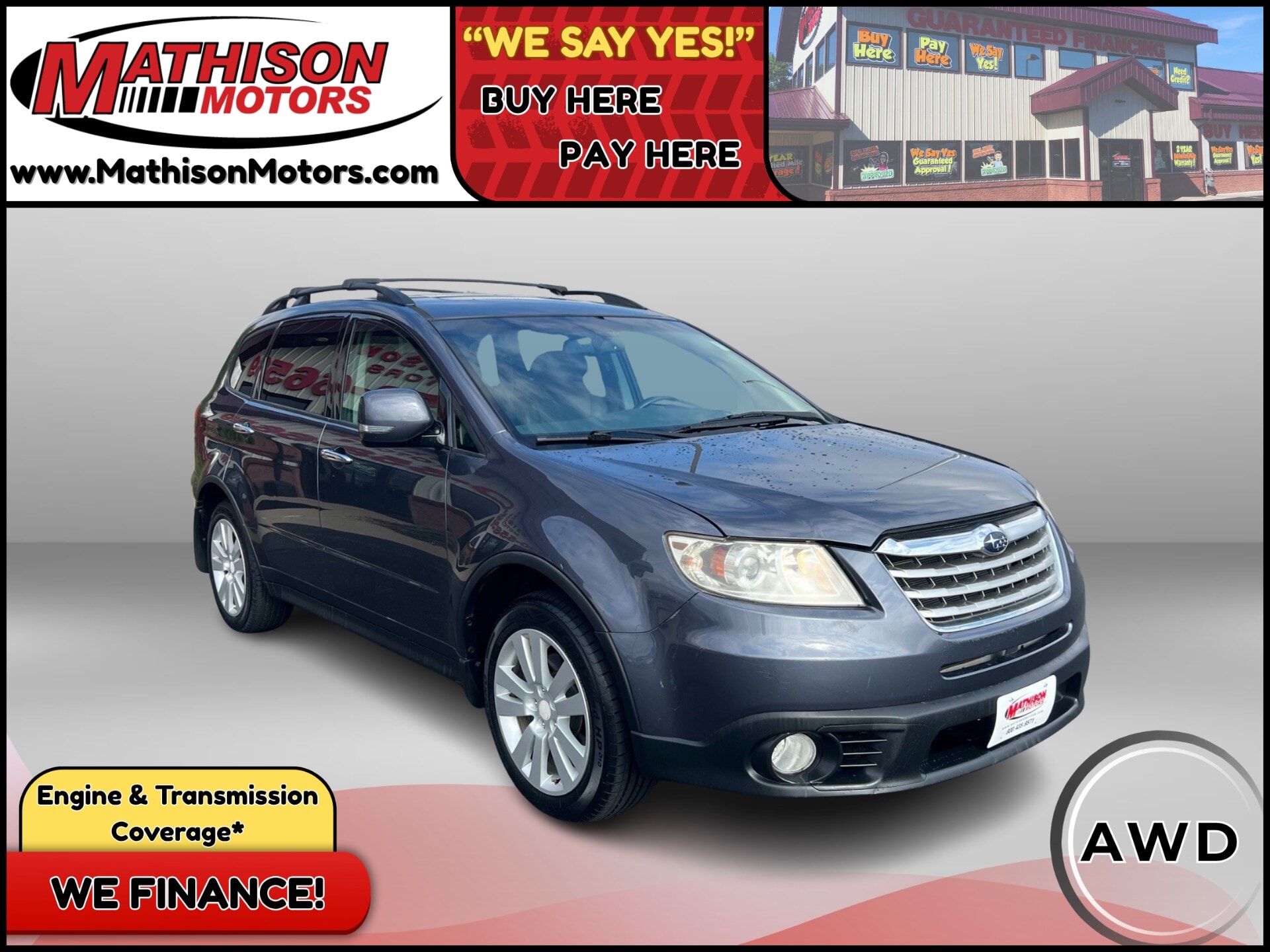 JP Motors Inc DBA Mathison Motors - 2014-SUBARU-TRIBECA-MATHISON-MN-Stock=25089