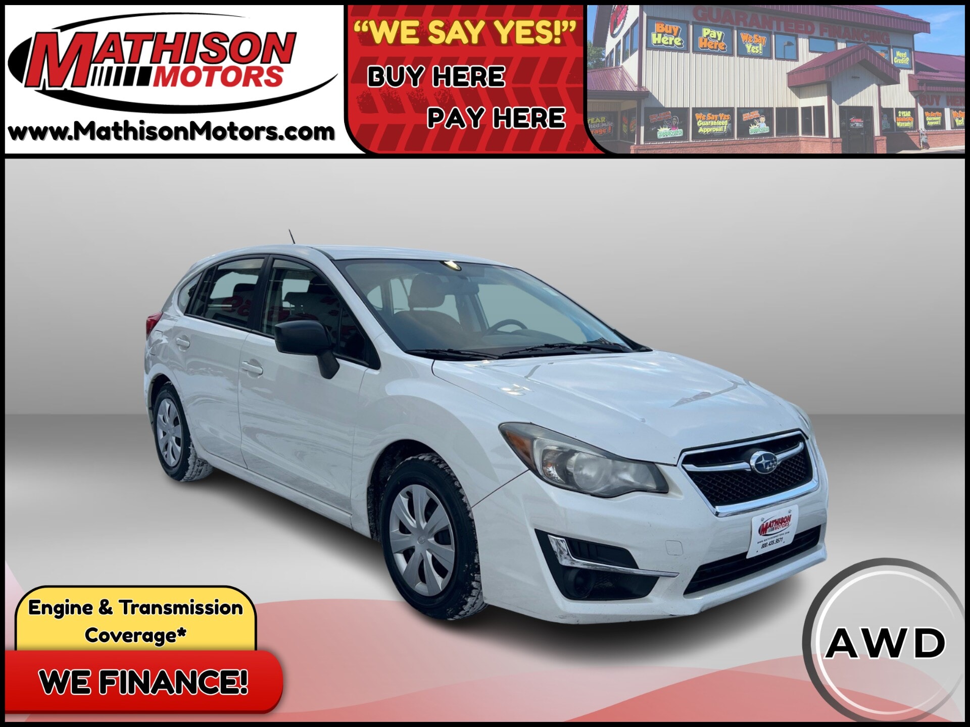  JP Motors Inc DBA Mathison Motors - 2015-SUBARU-IMPREZA-WAGON-MATHISON-MN-Stock=25095
