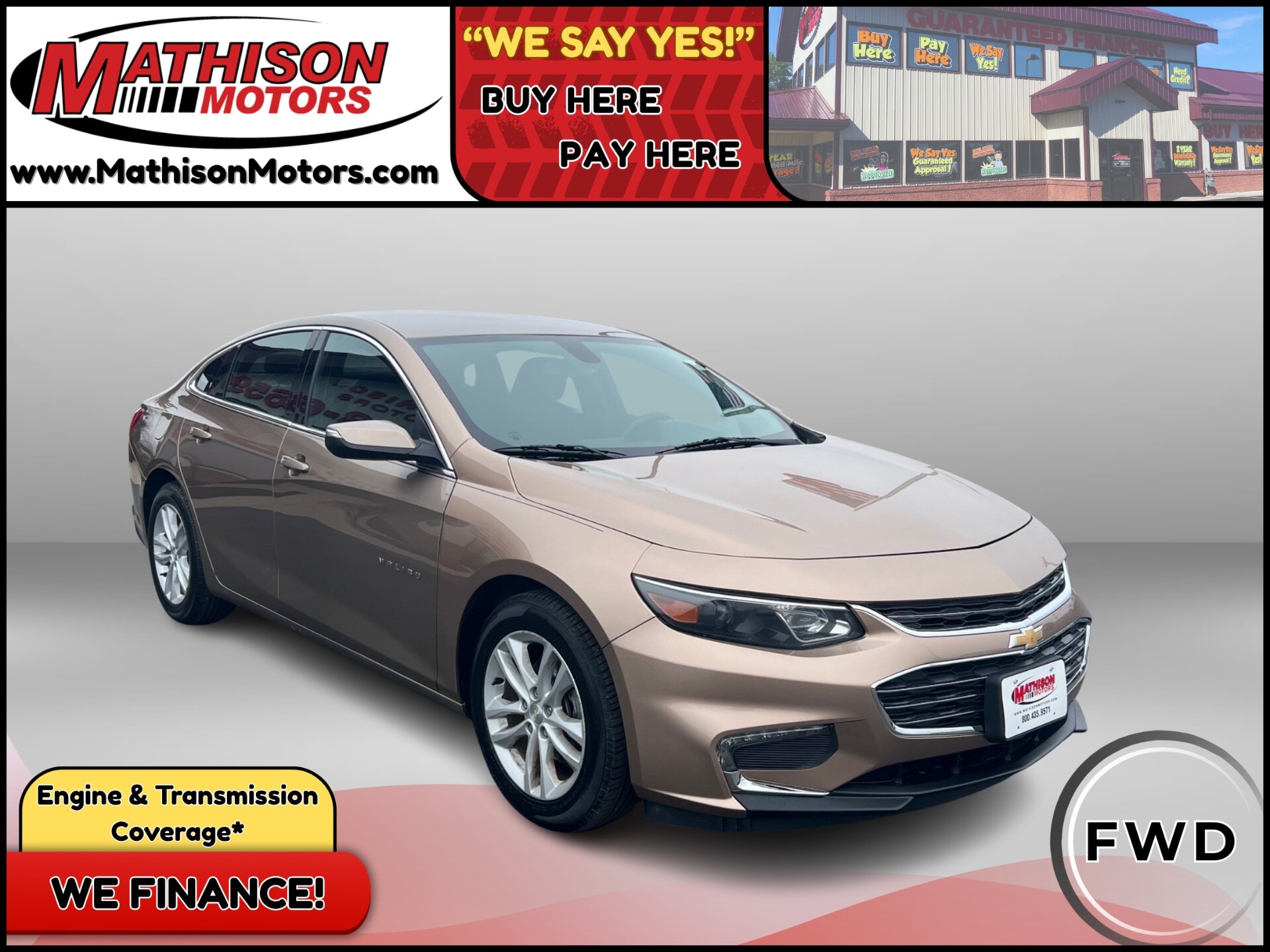 JP Motors Inc DBA Mathison Motors - Used vehicle - Sedan CHEVROLET MALIBU 2018