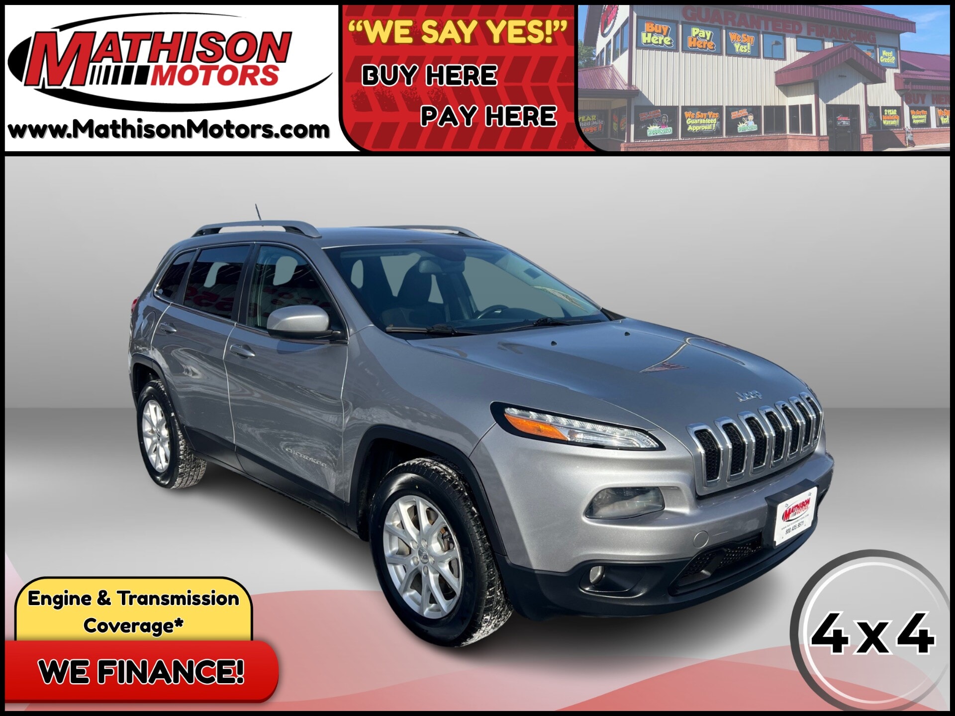  JP Motors Inc DBA Mathison Motors - 2015-JEEP-CHEROKEE-MATHISON-MN-Stock=25116