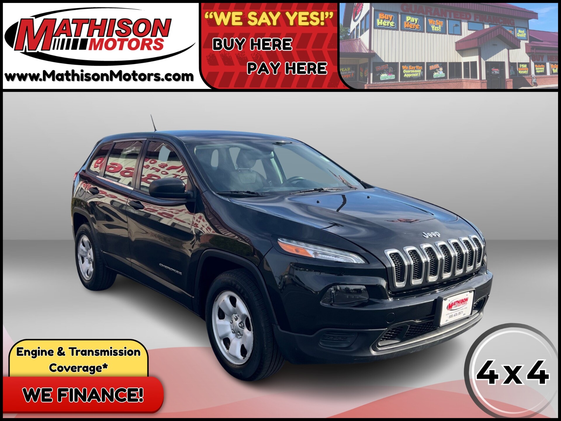  JP Motors Inc DBA Mathison Motors - 2015-JEEP-CHEROKEE-MATHISON-MN-Stock=25123