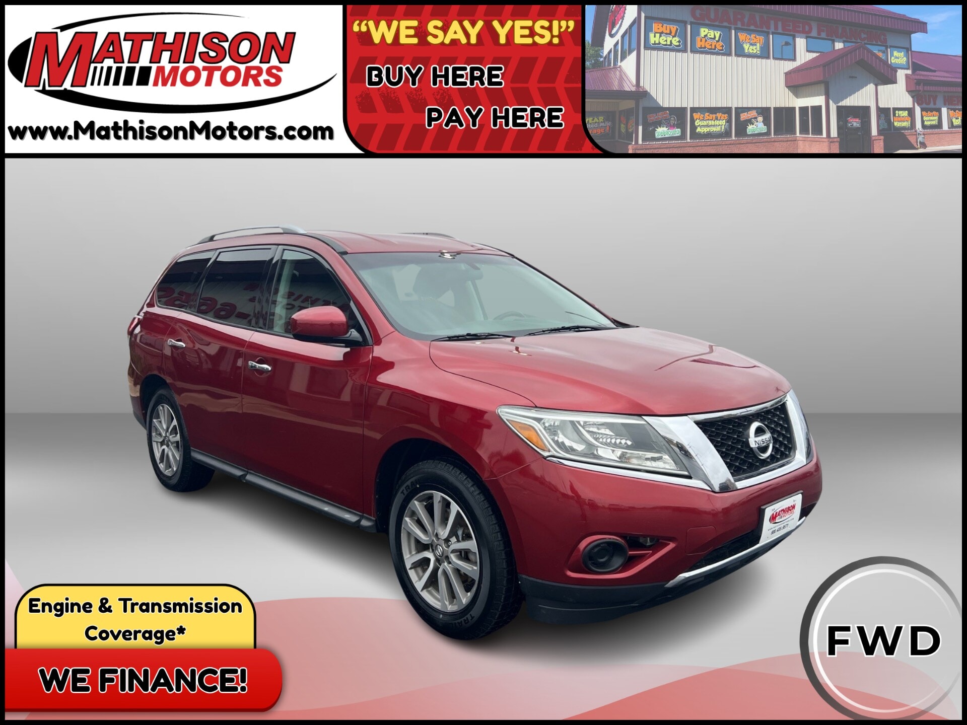 JP Motors Inc DBA Mathison Motors - 2014-NISSAN-PATHFINDER-MATHISON-MN-Stock=25138