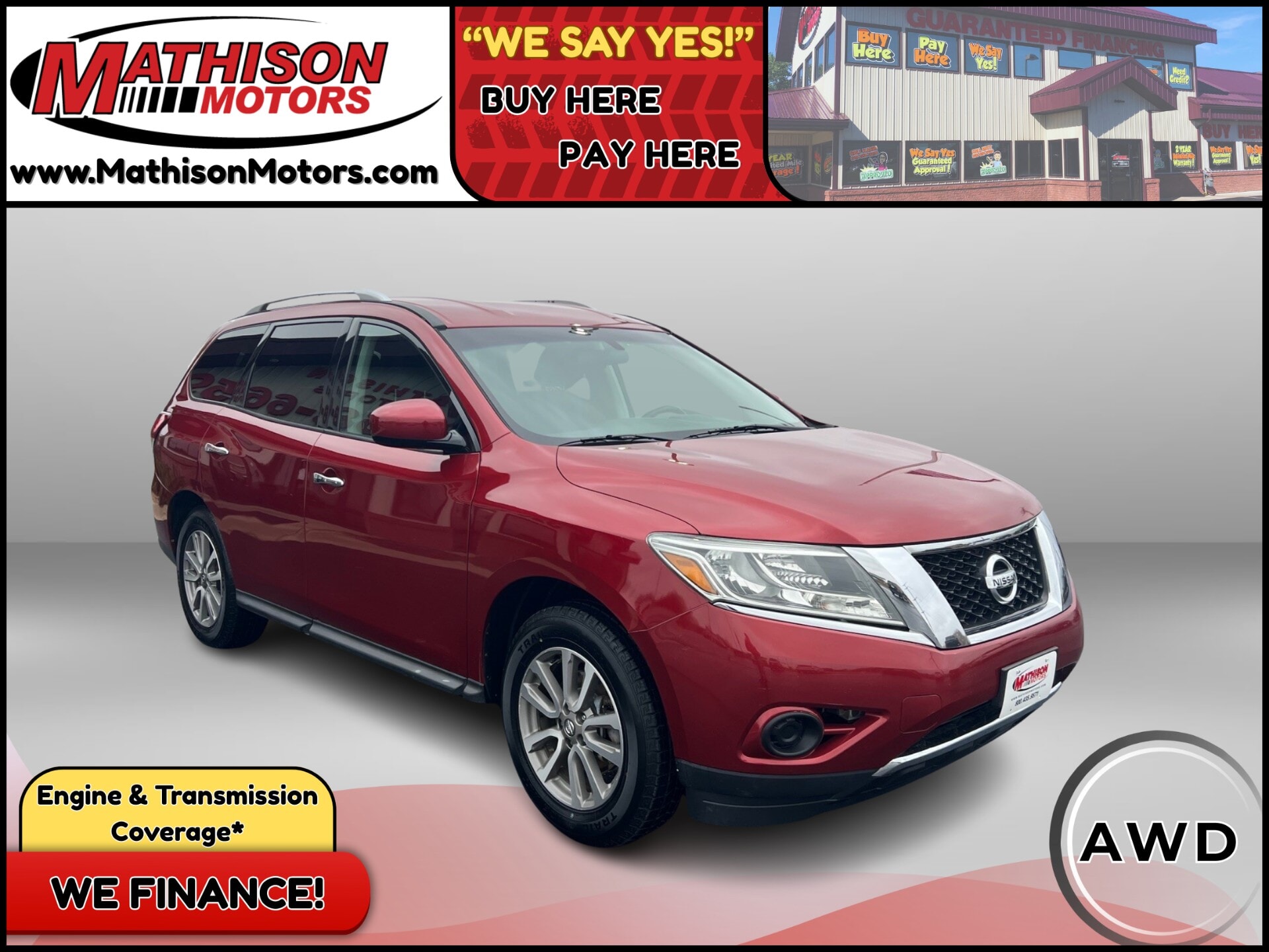 JP Motors Inc DBA Mathison Motors - Used vehicle - SUV NISSAN PATHFINDER 2014