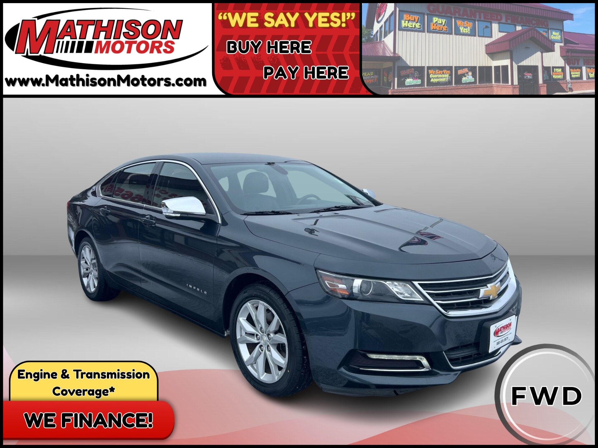 JP Motors Inc DBA Mathison Motors - 2018-CHEVROLET-IMPALA-MATHISON-MN-Stock=25164