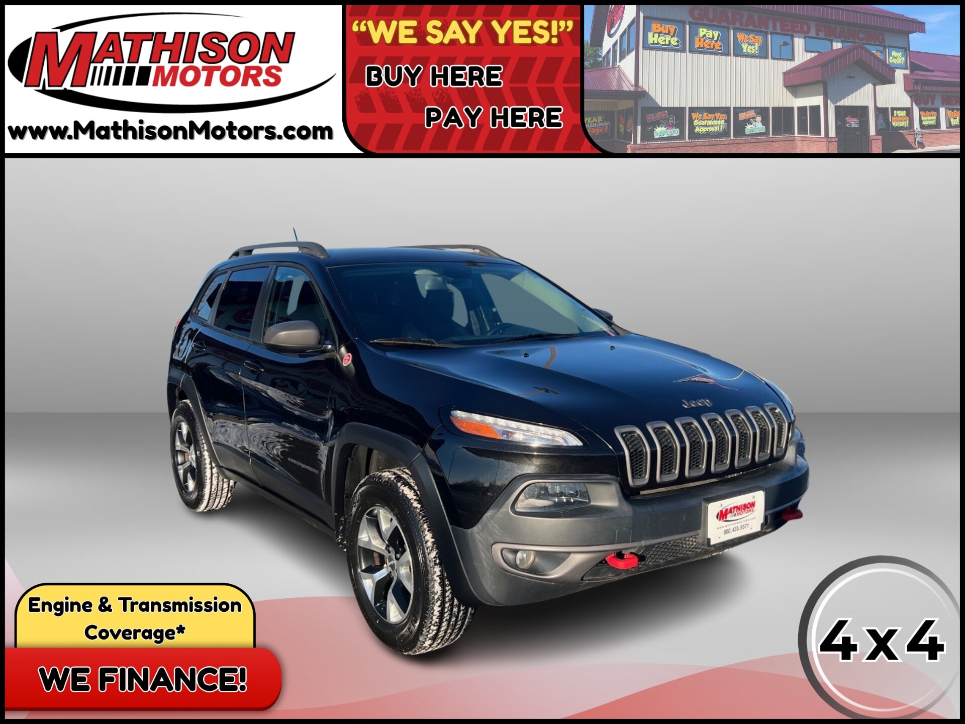 JP Motors Inc DBA Mathison Motors - Used vehicle - SUV JEEP CHEROKEE 2015