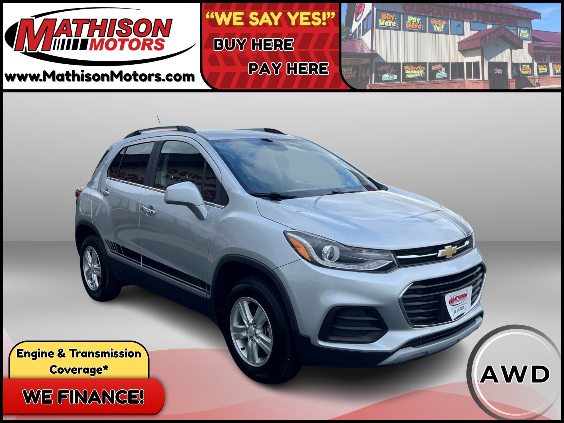 JP Motors Inc DBA Mathison Motors - 2018-CHEVROLET-TRAX-MATHISON-MN-Stock=25228