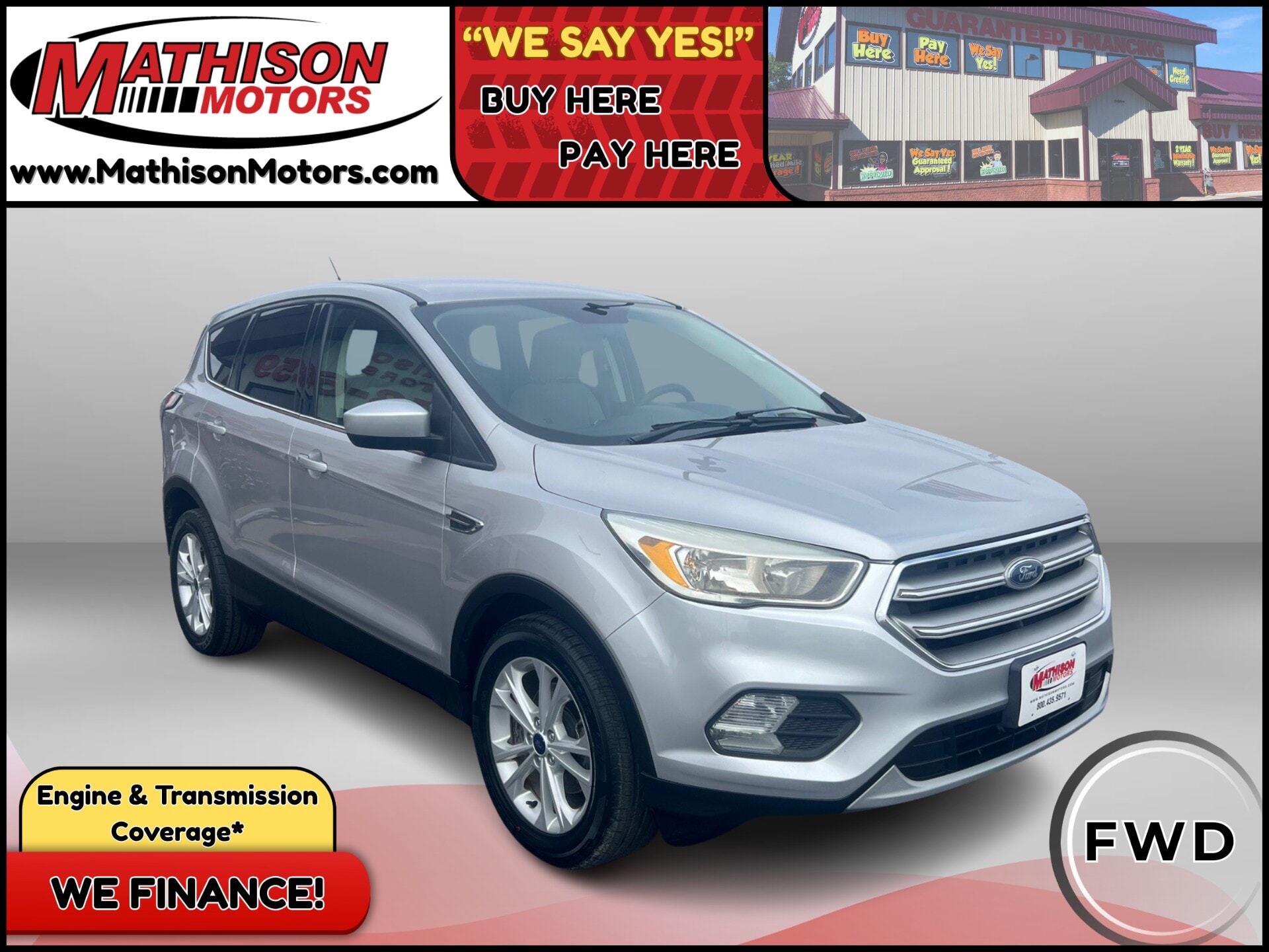  JP Motors Inc DBA Mathison Motors - 2017-FORD-ESCAPE-MATHISON-MN-Stock=25246