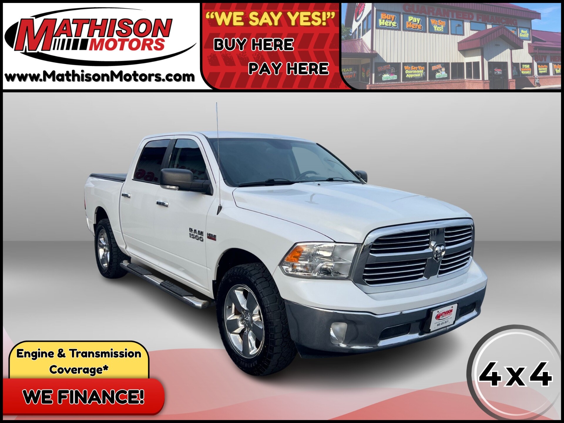  JP Motors Inc DBA Mathison Motors - 2015-RAM-1500-MATHISON-MN-Stock=25343