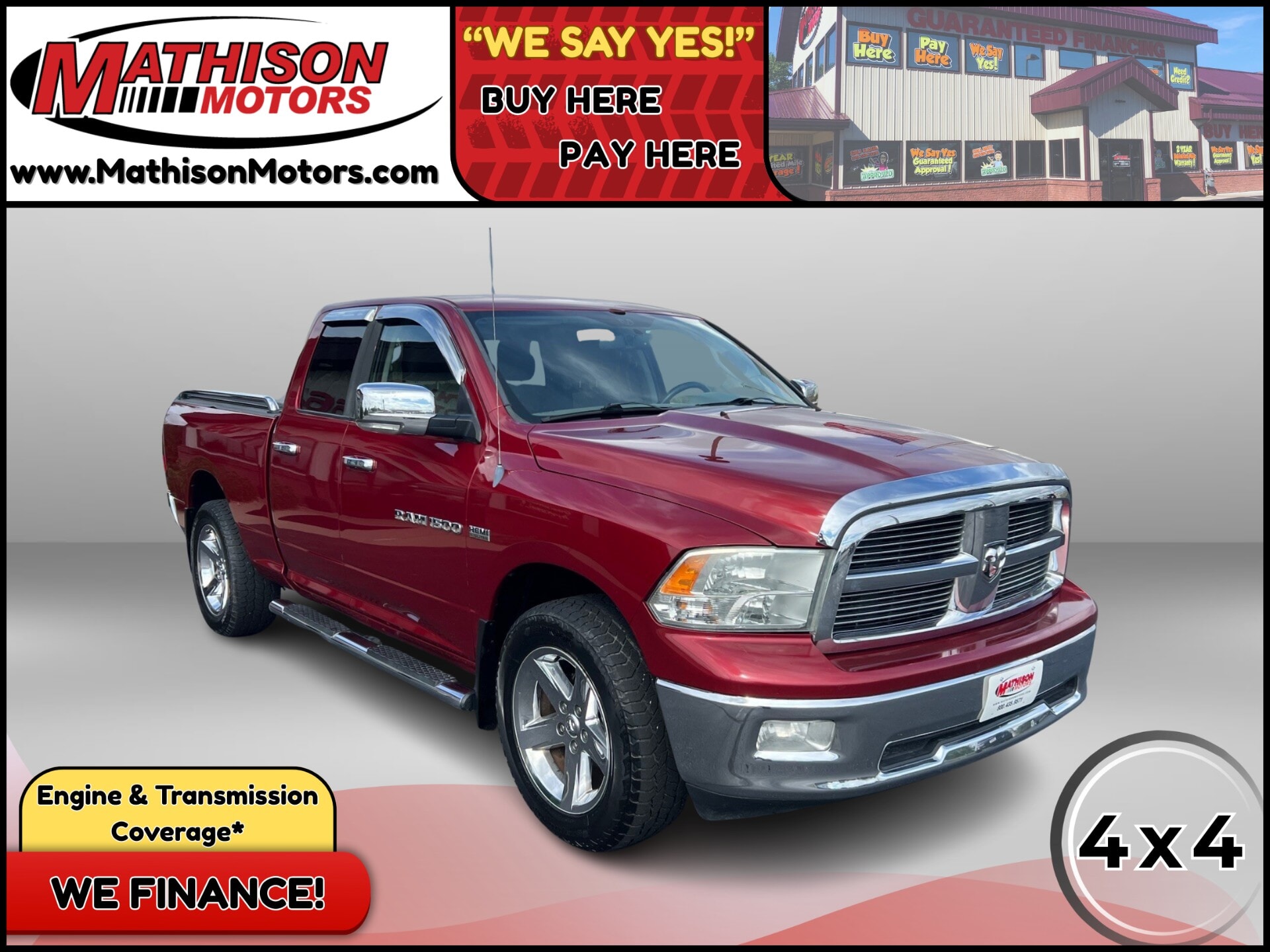 JP Motors Inc DBA Mathison Motors - Used vehicle - TRUCK RAM 1500 2012