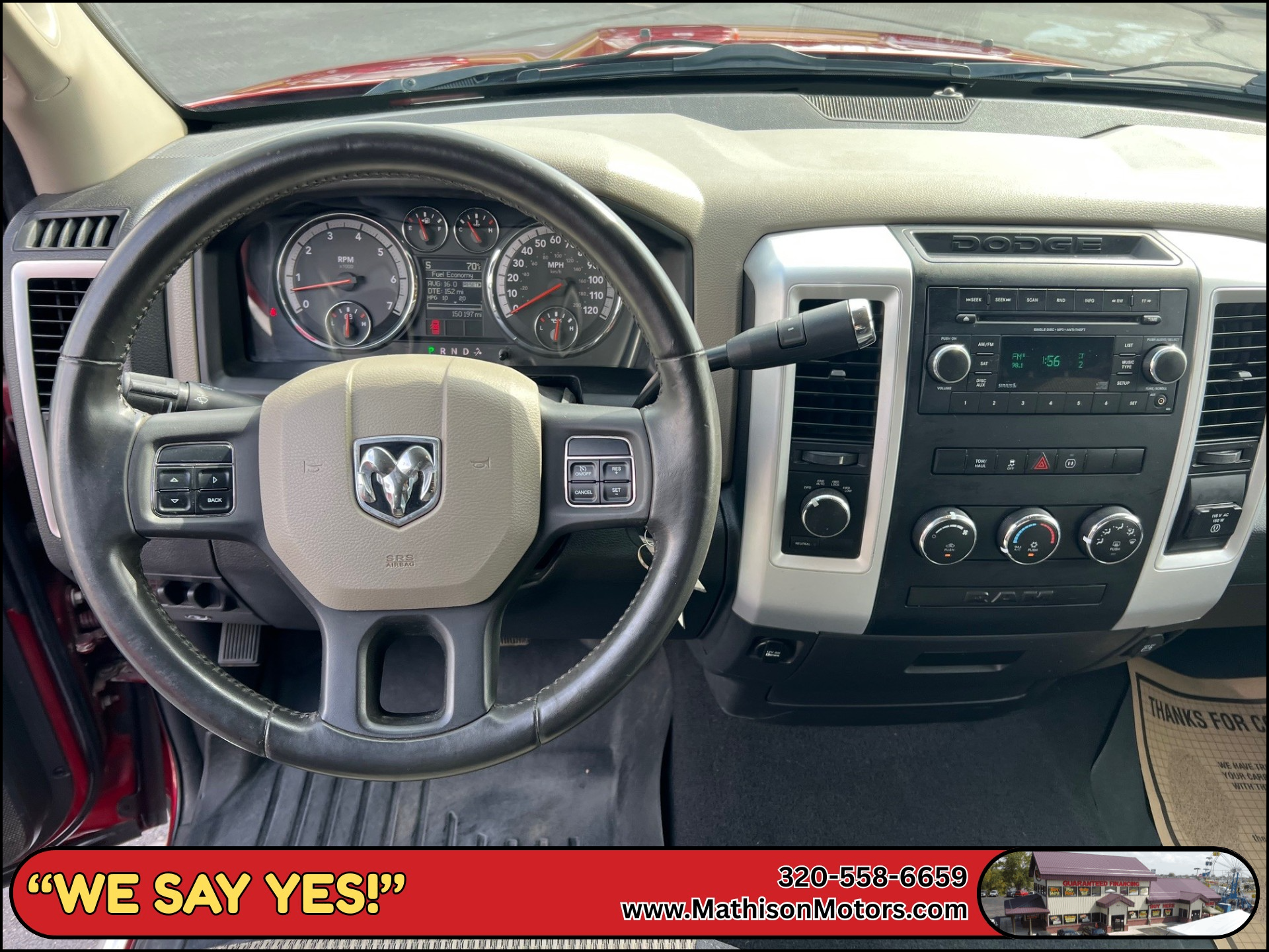 JP Motors Inc DBA Mathison Motors - Used vehicle - TRUCK RAM 1500 2012