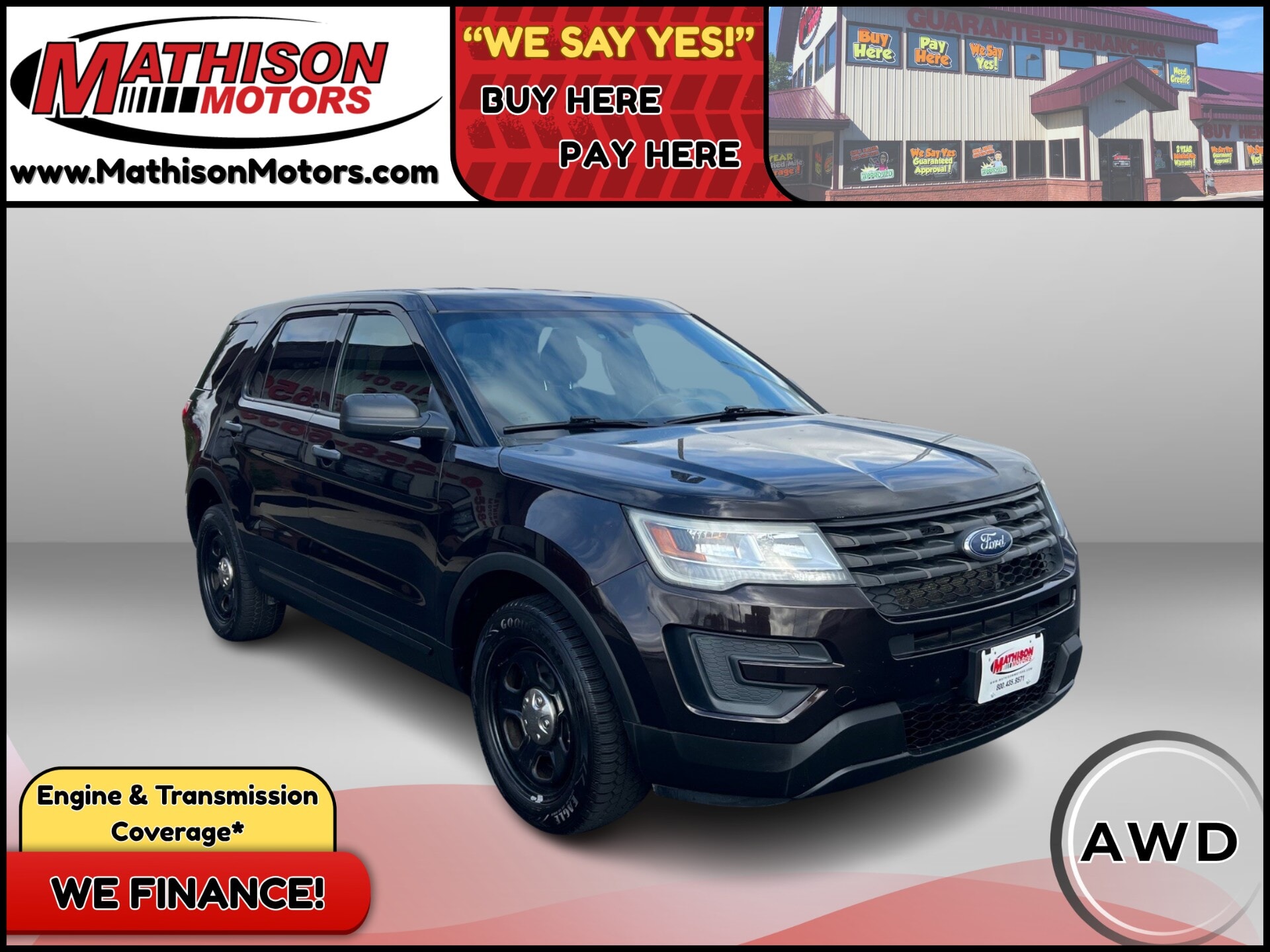 JP Motors Inc DBA Mathison Motors - Used vehicle - SUV FORD POLICE INTERCEPTOR UTILITY 2017