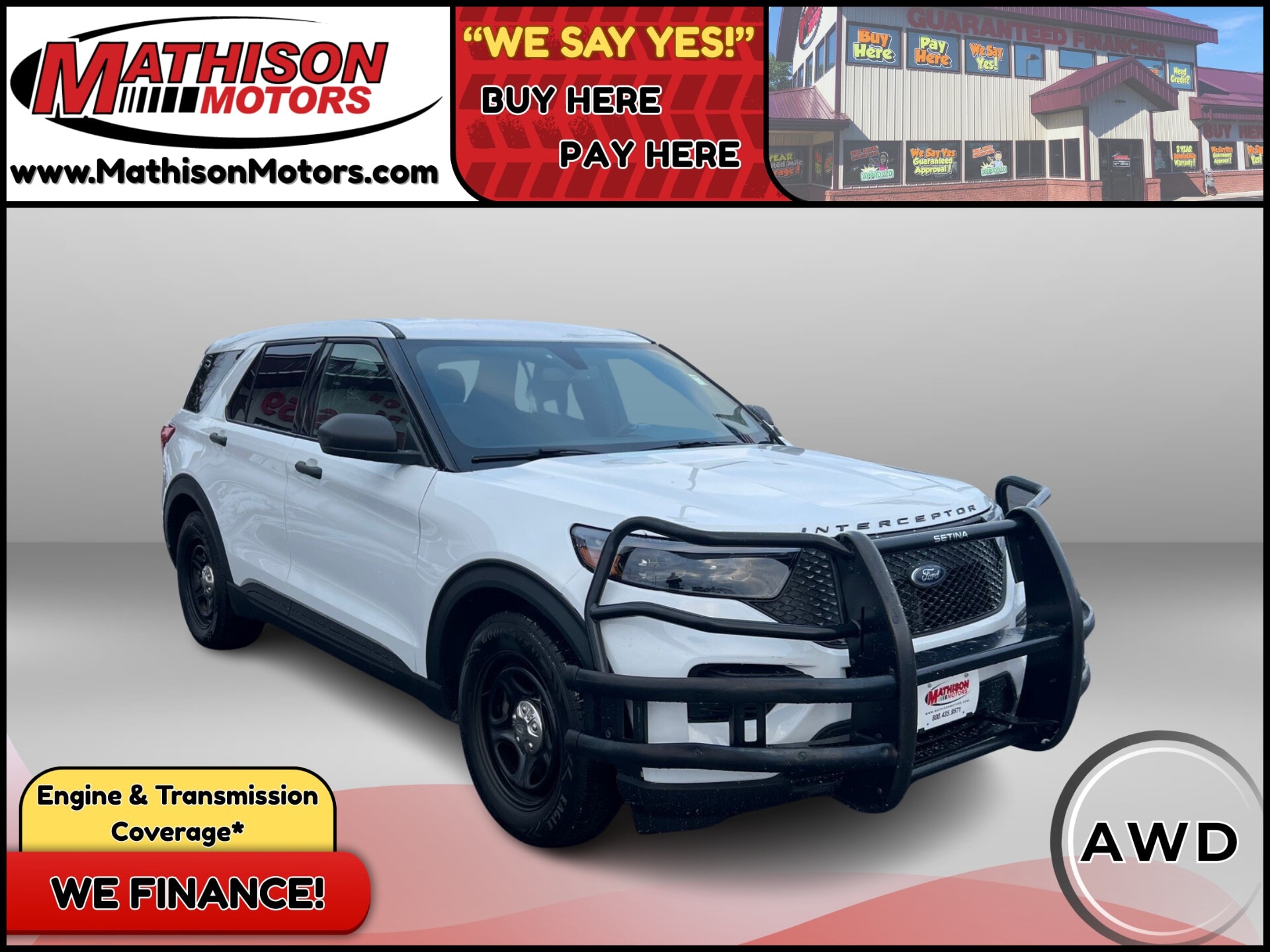 JP Motors Inc DBA Mathison Motors - 2020-FORD-POLICE-INTERCEPTOR-UTILITY-MATHISON-MN-Stock=25399