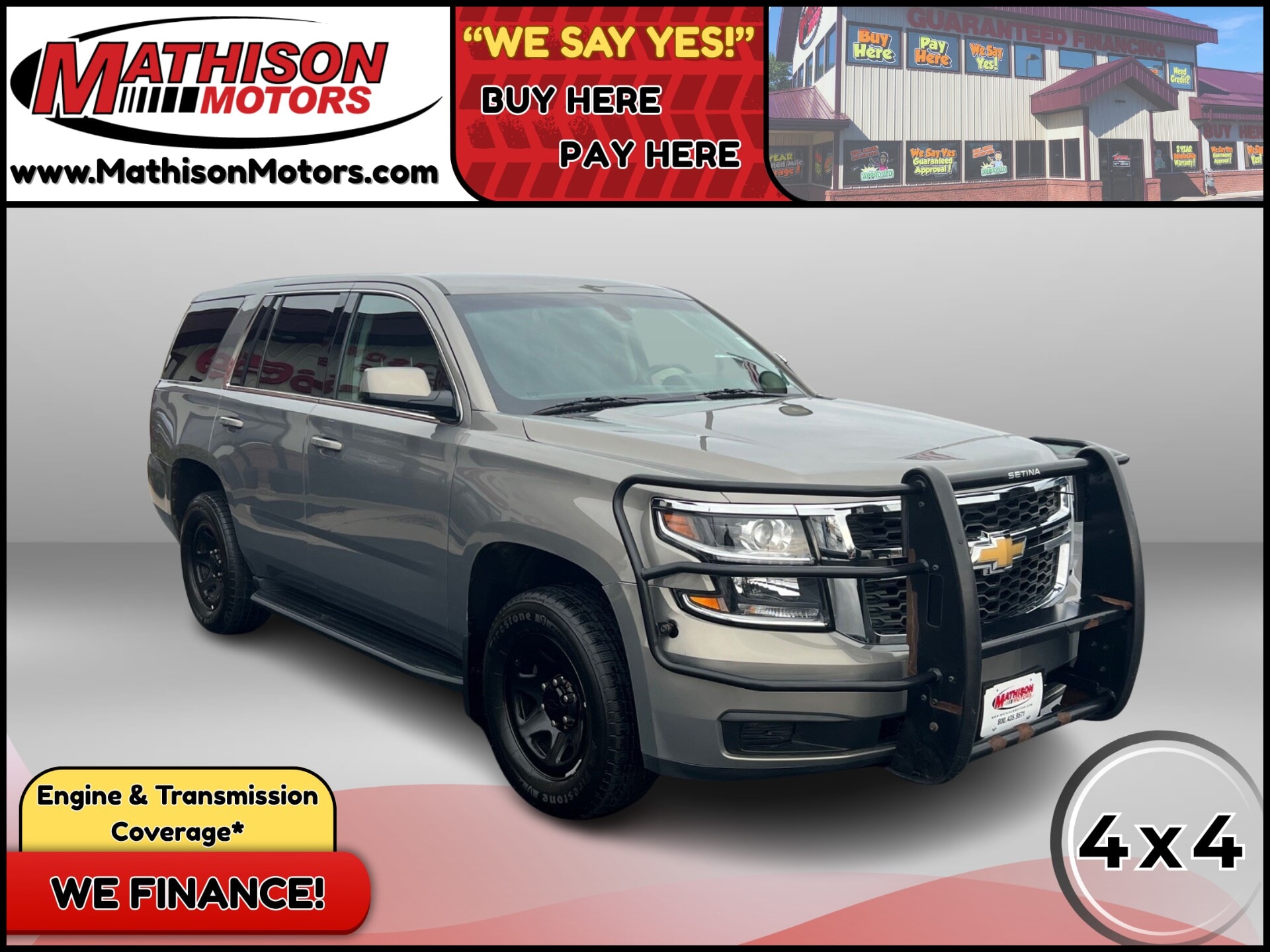 JP Motors Inc DBA Mathison Motors - 2019-CHEVROLET-TAHOE-MATHISON-MN-Stock=25404