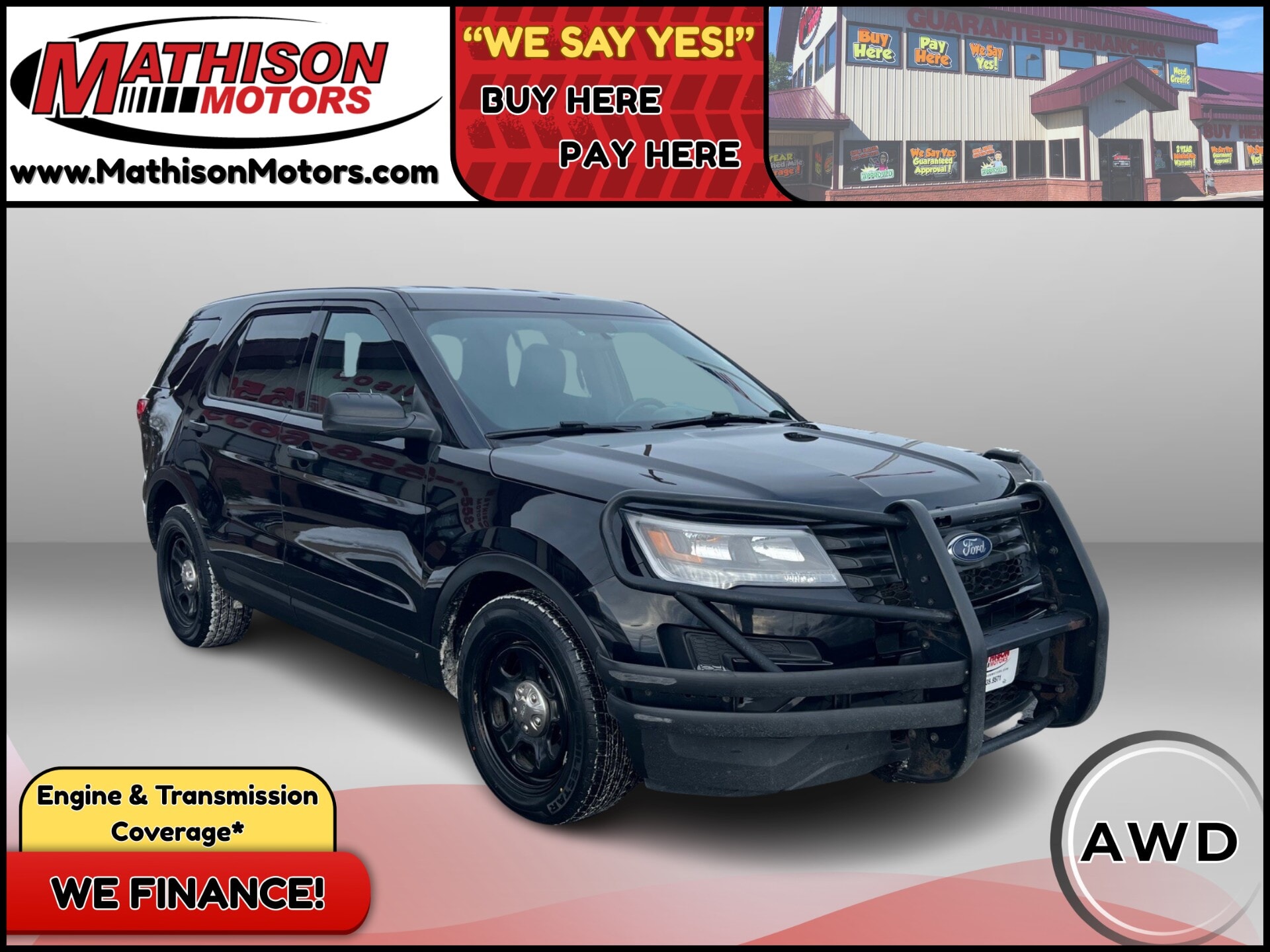  JP Motors Inc DBA Mathison Motors - 2019-FORD-POLICE-INTERCEPTOR-UTILITY-MATHISON-MN-Stock=25443