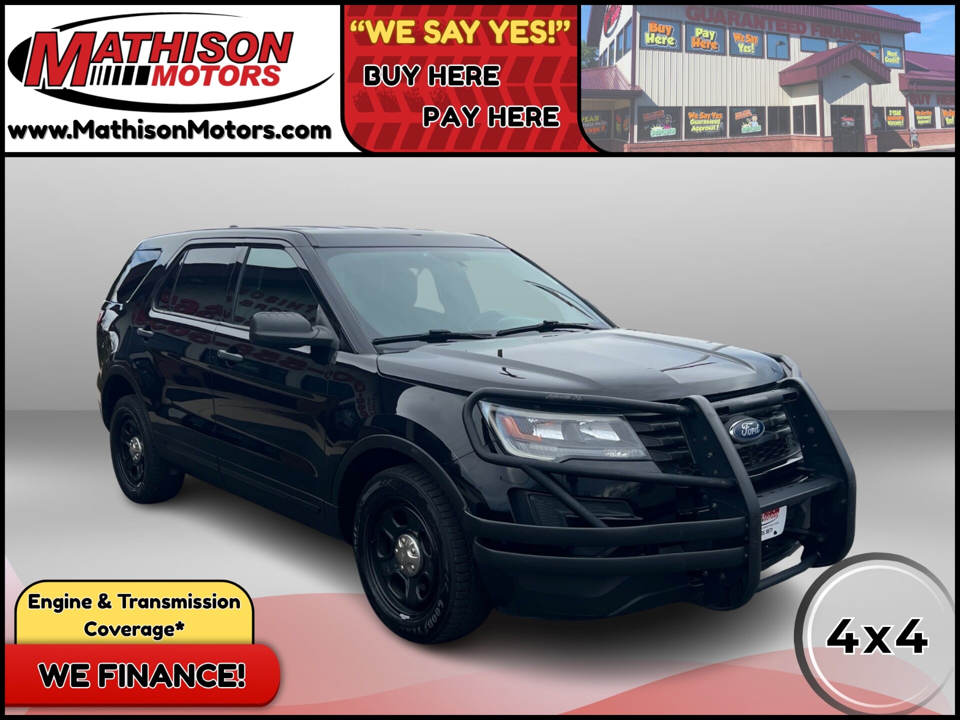 JP Motors Inc DBA Mathison Motors - 2019-FORD-POLICE-INTERCEPTOR-UTILITY-MATHISON-MN-Stock=25443