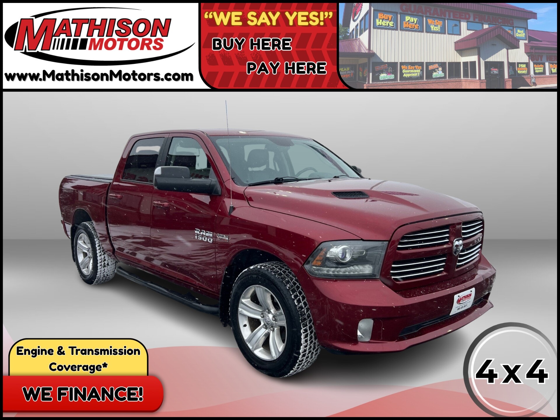  JP Motors Inc DBA Mathison Motors - 2014-RAM-1500-MATHISON-MN-Stock=25452