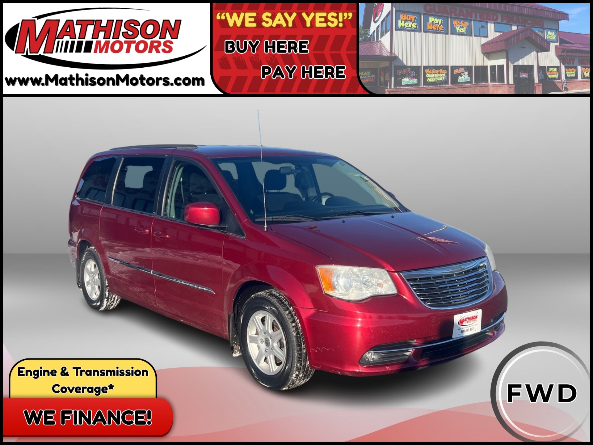  JP Motors Inc DBA Mathison Motors - 2011-CHRYSLER-TOWN-AND-COUNTRY-MATHISON-MN-Stock=25469