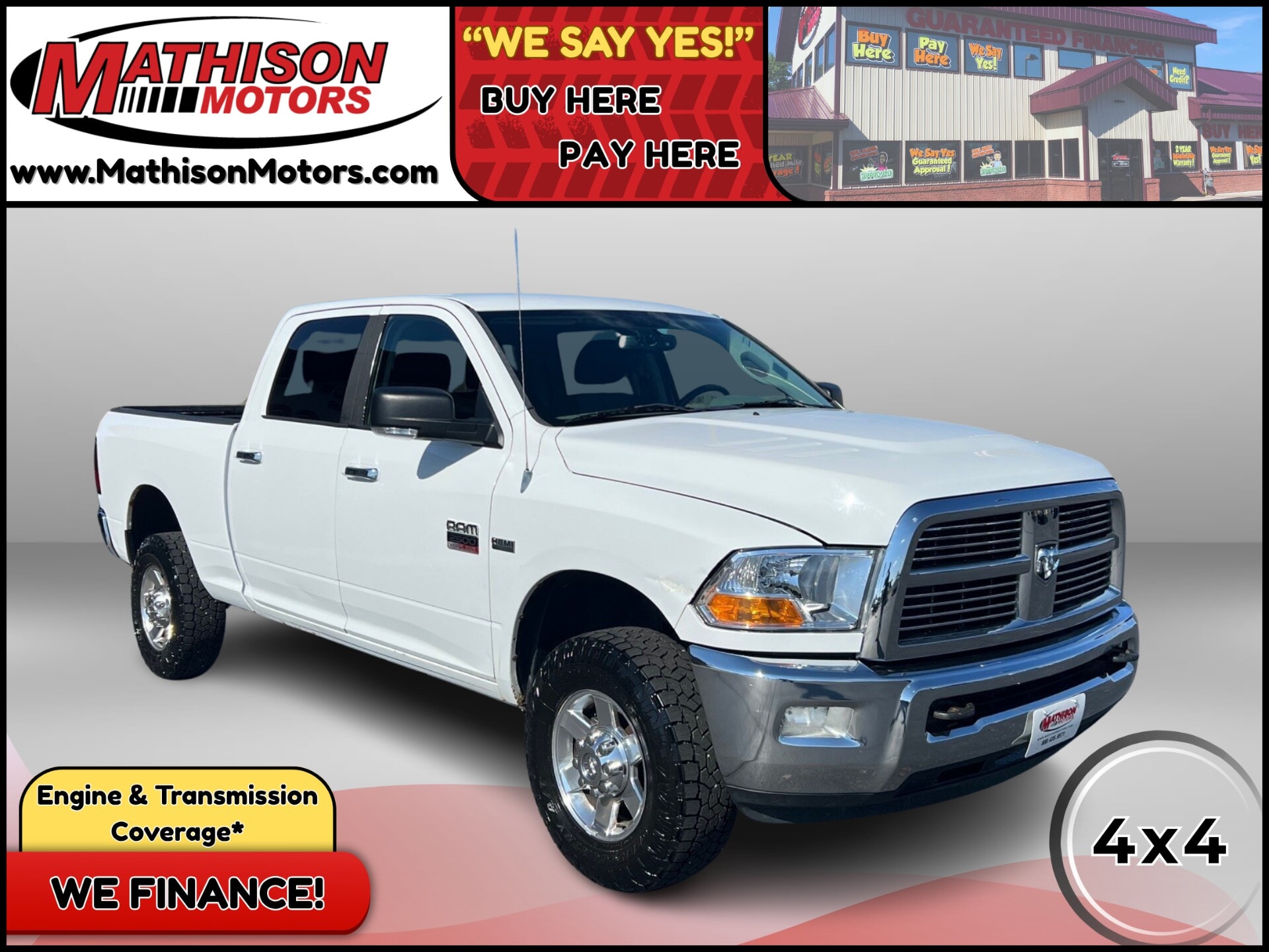  JP Motors Inc DBA Mathison Motors - 2012-RAM-2500-MATHISON-MN-Stock=25472