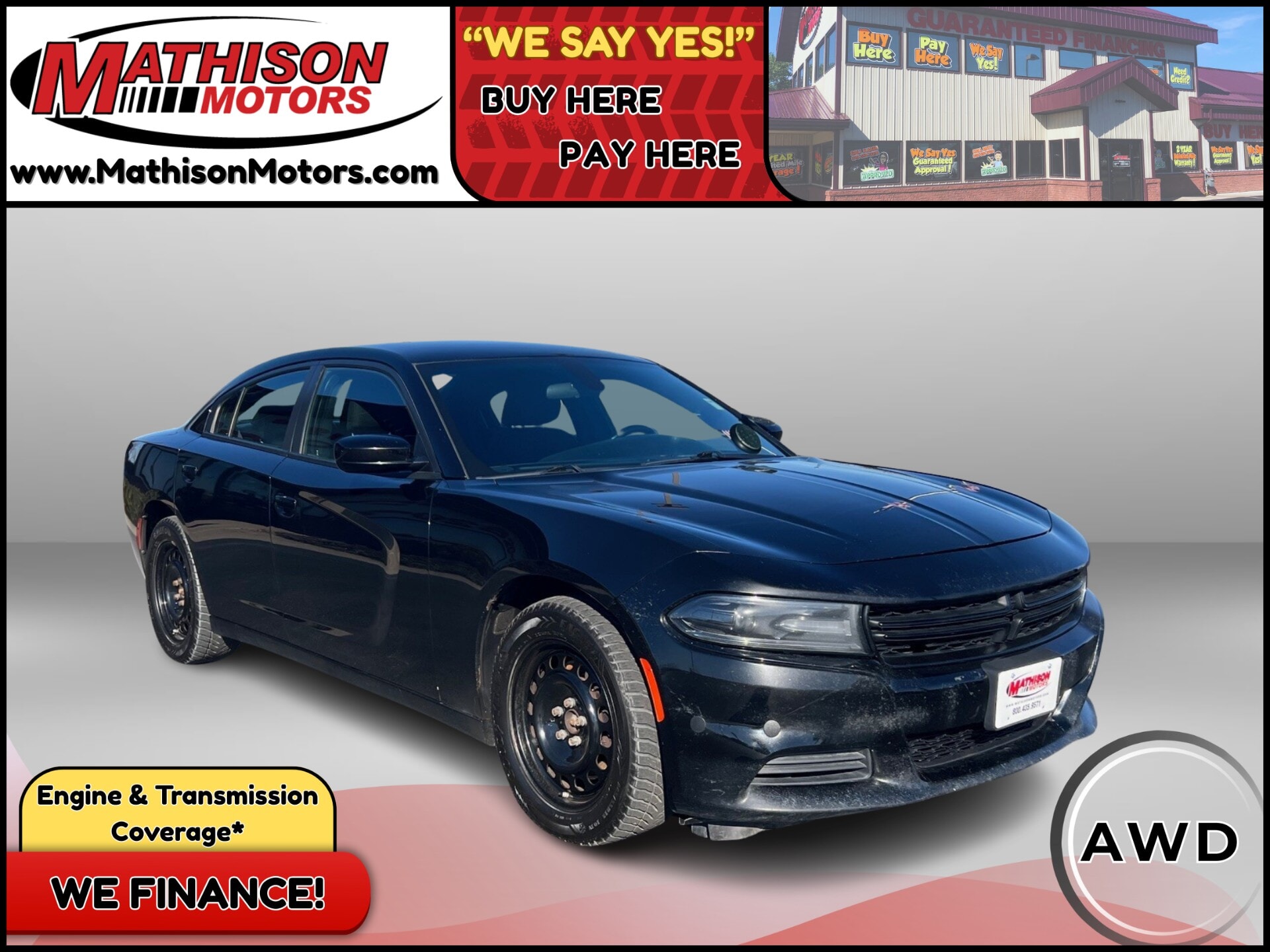 JP Motors Inc DBA Mathison Motors - Used vehicle - SEDAN DODGE CHARGER 2019