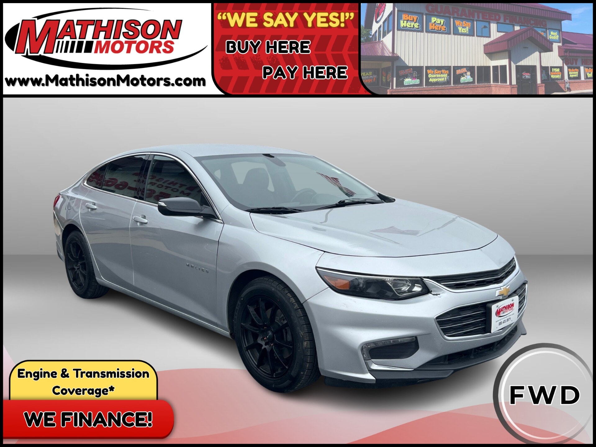  JP Motors Inc DBA Mathison Motors - 2017-CHEVROLET-MALIBU-MATHISON-MN-Stock=25479