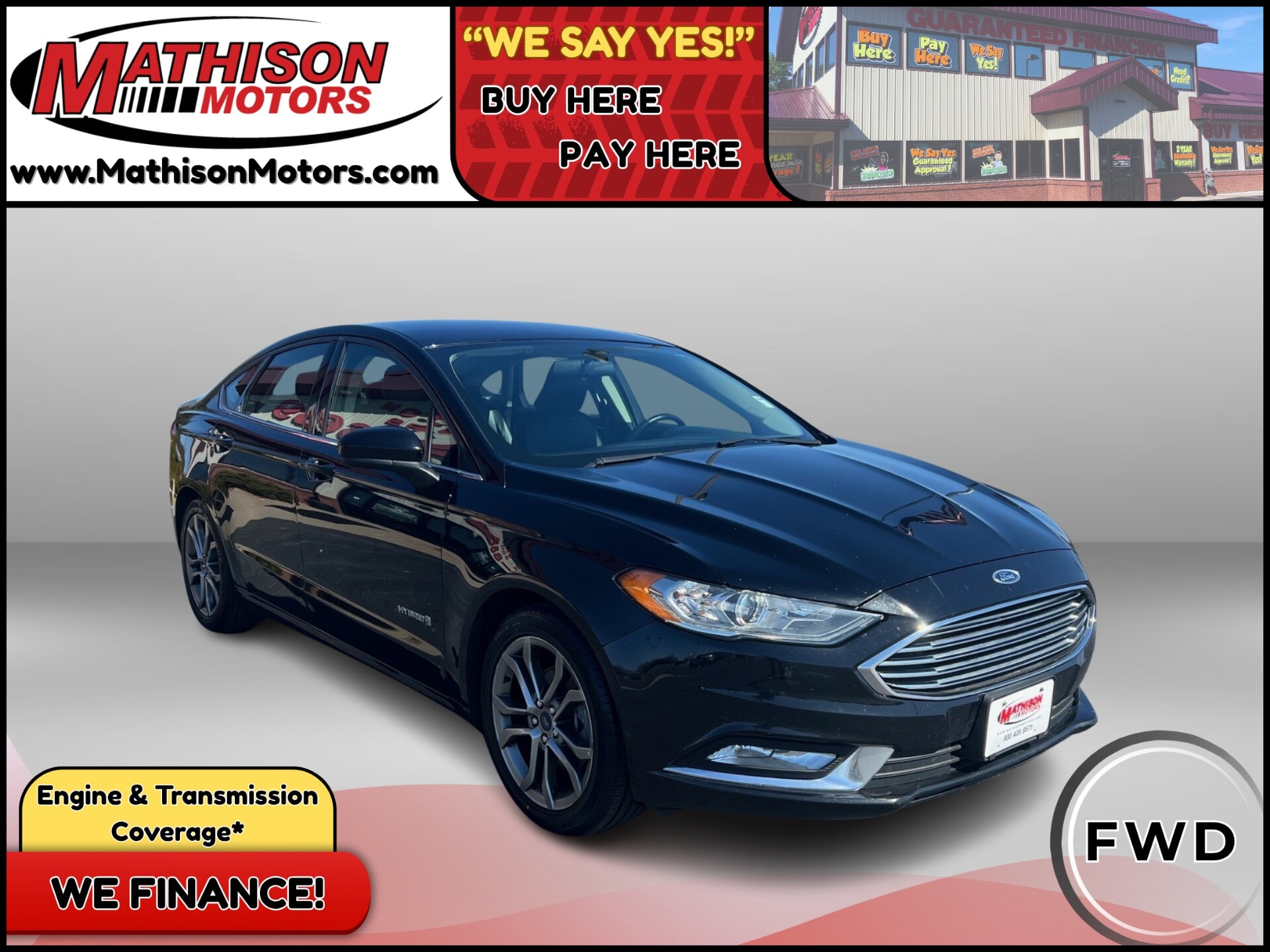 JP Motors Inc DBA Mathison Motors - Used vehicle - SEDAN FORD FUSION 2017