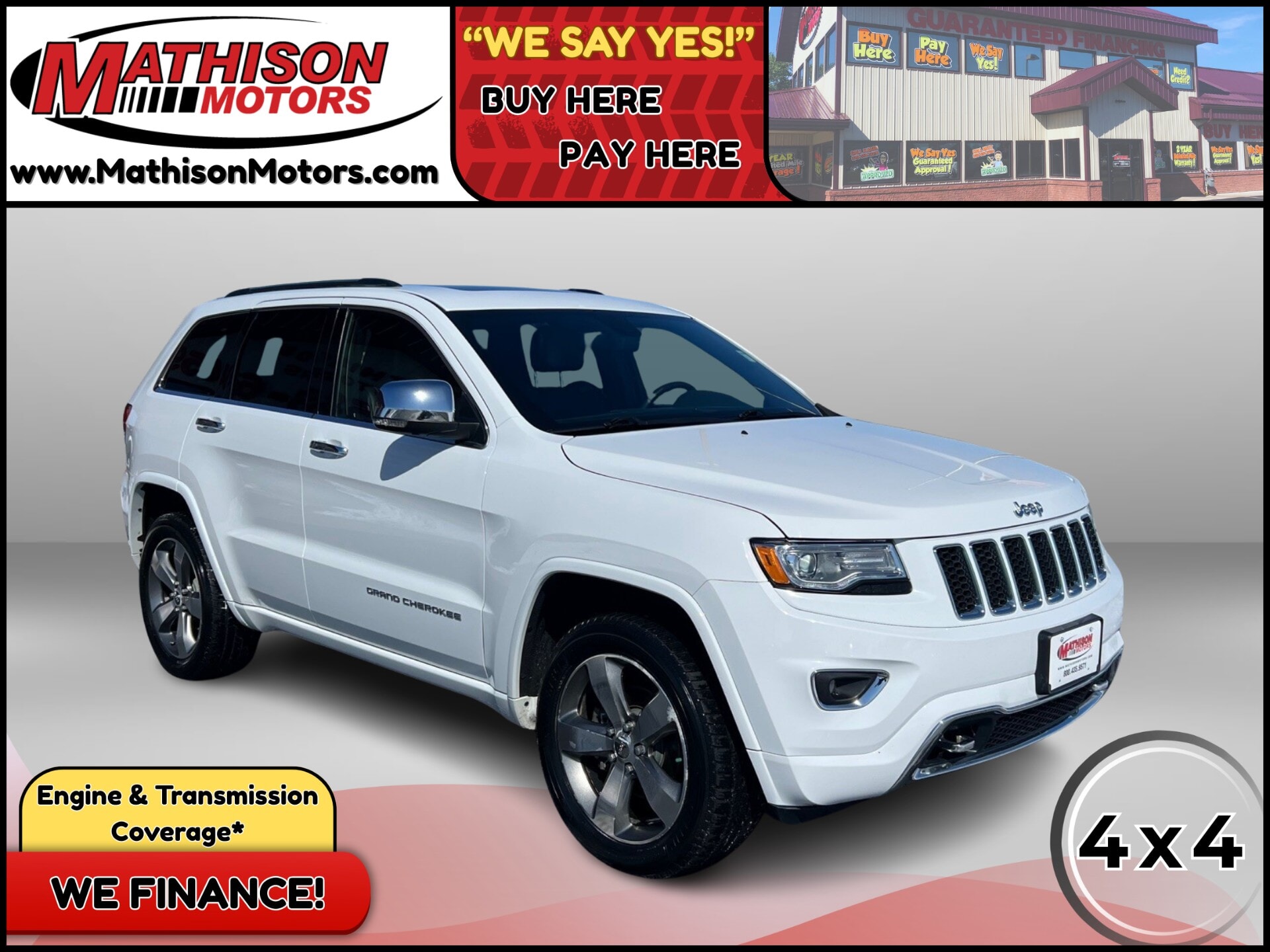 JP Motors Inc DBA Mathison Motors - Used vehicle - SUV JEEP GRAND CHEROKEE 2015